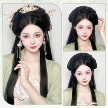 DChinese Style Women Wig Geisha Headband Wigs Ancient Chinese Headwear Wig Bun Hair Pieces Hanfu Headdr Cosplay Wigs LianyueWig+Headwear - Lianyue - View 3