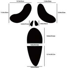 Halloween Ghost Door Sticker For Indoor Outdoor Party Decorations Spooky Window And Wall Decal Ideal For Haunted House Themes Easy To Apply And Reusable Halloween Supplies