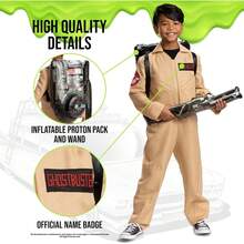 Disguise Ghostbusters Costume For Kids, Official Ghostbusters Classic Jumpsuit With Proton Pack Accessory - Trung bình (7-8) - Xem 4