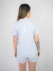 Women Pajama Sets - Xanh và trắng - Xem 6