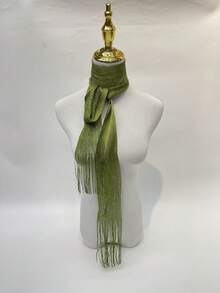 1pc Fashionable & Versatile Women Scarf With Tassels For Dress