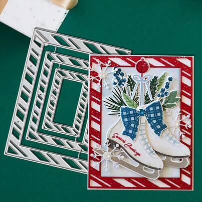 Creative Frame Metal Cutting Dies, DIY Scrapbooking Album And Embossing Stencil, Greeting Card Making Tool, Card Paper Cutting Crafts ,Gift Card Making Template Die Cuts