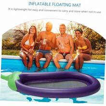 Colchn Inflable de Agua Forma de Berenjena para Sof Acutico para Verano y Relajacin el Agua - Púrpura - Ver 6
