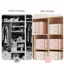 Large Storage Bags, Clothes Storage Bins Foldable Closet Organizers Storage Containers With Reinforced Handle For Clothing, Blanket, Comforters, Bed Sheets, Pillows And Toys - Multicolor - View 4
