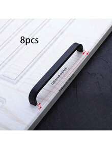 Black Aluminum Alloy Handle, Fashionable Kitchen Cabinet Knob And Drawer Pull (Set: Handles + Screws)