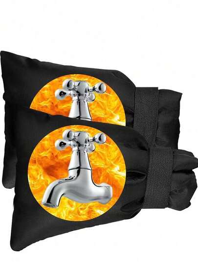 1 Piece Set Of Faucet Antifreeze Cover, Insulation Antifreeze Cover, Outdoor Water Pipe Antifreeze Dust Cover, Antifreeze Faucet Cover. Essential For Winter, Garden Decoration, Water Pipe Protection, Warm Tools To Prevent External Collisions And Scratches. It Is A Great Insulation Tool That Can Prevent Faucets From Freezing, And Is Also An Excellent Gift For Christmas, Halloween, Valentine's Day, And Back To School Seasons