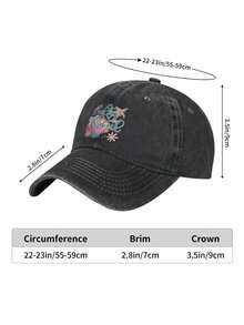 Salty Soul Men Women Vintage Washed Distressed Baseball Cap Twill Adjustable Adult Hat Women Caps - Black - View 6