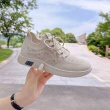 2025 Autumn New Women's Shoes Casual Shoes Versatile Running Sports Shoes Non-Slip - White - View 1