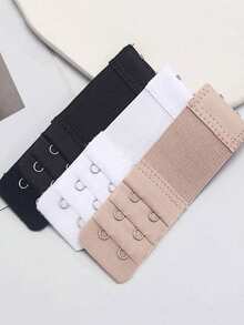 Juego de 3 extensores de tirantes de sujetador con 2 ganchos, tirantes de sujetador ajustables y cómodos, aspecto sin sujetador, accesorios de lencería y ropa interior para mujeres, extensores de sujetador suaves y ajustables, color blanco y beige - Diseño cómodo de 2 ganchos, soporte mejorado, tela de poliéster transpirable, perfecto para uso casual o viajes, accesorios cómodos para sujetador, extensores elásticos ajustables para sujetador para mujeres, accesorios de lencería suaves