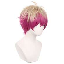 DAnime Cosplay Wig For Blue Lock Bachira Meguru Cosplay Wig Short Black Yellow Hair With Free Wig Cap Alexis N - AlexisNess - Xem 3