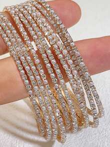 G-S 1 套人造珍珠串珠手链 极其精致的女士手链