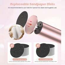 二合一电动足部抛光机，指甲钻抛光机，6速电动足部抛光机C型去角质器，专业去死皮修脚工具，节日礼物 - 彩色 - 查看 10