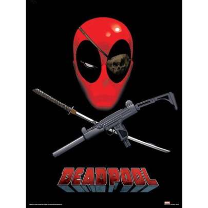Marvel Eye Patch Print (Black/Red) - 100% Mixed - (PM8809)