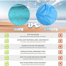 - Manta de playa impermeable a prueba de, tortuga marina, 78x 81 pulgadas, 1 - 5 adultos, de gran tamao, ligera, impermeable, a prueba de, para playa, camping, senderismo, - 78''*81'' + Mandala - Ver 8