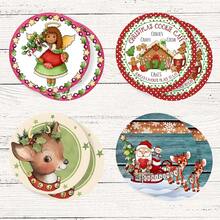 4pcs/8pcs Christmas Themed Coasters, Christmas Pattern Absorbent Pads For Coffee, Drinks, Kitchen, Table, Room, Bar Decor, Holiday Gifts