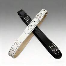 1pc Women's Belt Fashionable Rivet Belt Needle Buckle Belt Street Punk HipHop Style Y2K Belt Paired With Skirt Jeans Belts