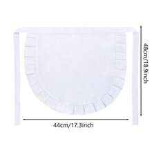 1pc Ruched Maid Style Kitchen Apron, Women's Cooking Apron, Household Cleaning Apron, Cooking Apron, European Style White Apron, Maid Pleated Apron, Daily Half-Body Waitress Apron, Home Living Holiday Decor, Holiday Apron, Kitchen Accessories, Suitable For Kitchen, Bathroom, Home, Outdoor