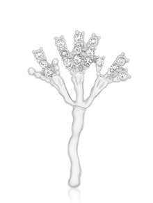 1 pieza Broche de metal con circonita de lujo y estilo de moda para médicos, enfermeras y uso diario como accesorio de joyería