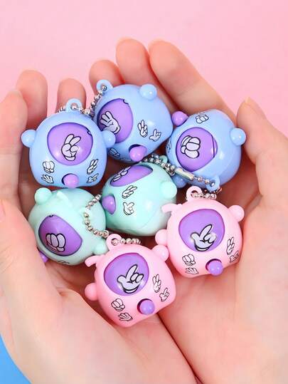 1/3/5PCS Mini Rock Paper Scissors Keychain, Face Changing Twist Egg Decompression Keychain, Creative And Novel Keychain Toys, Party Gifts, Birthday Gifts, Suitable For Relieving Anxiety And Restlessness, Rock Paper Scissors Keychain