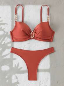 KEKE VEST Bikini With Gold Details And Design That Enhances Curves 2025 XX540 - Rosa Oxidada - Ver 1