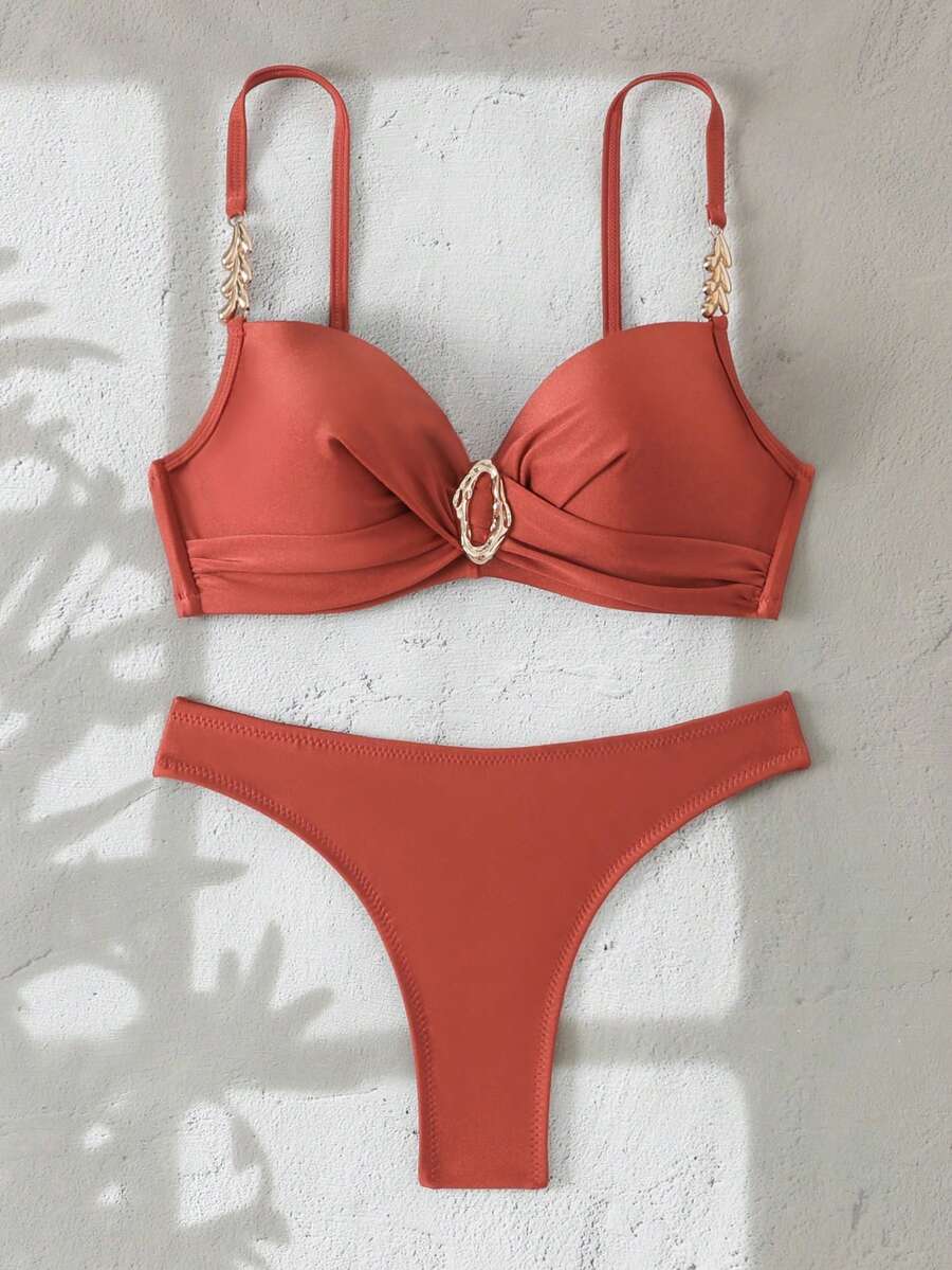 KEKE VEST Bikini With Gold Details And Design That Enhances Curves 2025 XX540 - Rosa Oxidada - Ver 1