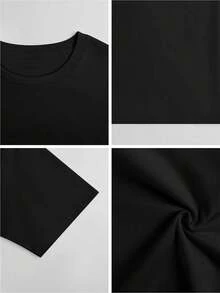 Ready To Dye Easter Egg Painting T-Shirt, Casual Short Sleeve T-Shirt, Crew Neck, Super Soft, Summer T-Shirt - Easter, St. Patrick'S Day Gifts, Mother'S Day Gifts - Black - View 5