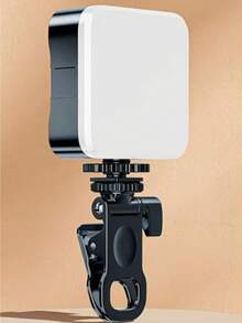 1个USB可充电自拍环形灯，3种亮度模式，旅行配件，附带USB充电线，适用于自拍环形灯辅助照明、弱光自拍增强、便携式补光灯、直播等。