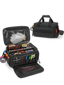 1pc Durable Men's Handheld Tool Storage Bag -Multifunctional Repair Tools Organizer Bag For Keeping Screwdrivers & Tool Accessories Neat,Durable Soft Handle,Multi-Pocket Storage For Anti-Abrasion Base With Wide Mouth Storage, And Organizer,Tool Pouch,Car Repair Bag,Wear-Resistant Tool Storage Bag,Compact Storage Pouch For Screwdriver Bag,Waterproof Tool Kit,Engineering Tool Kit