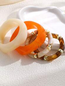 1pc Vintage Elegant Minimalist Acrylic Bracelet, Suitable For Women To Wear Alone Or Stack, Perfect For Daily And Holiday Wear, Great Gift