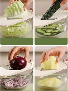 1pc Vegetable Salad Slicer Grater Shredder For Cabbage Lettuce Purple Cabbage Cucumber Bok Choy, Multi-Function Cabbage Slicer - 彩色 - 查看 6