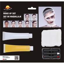 Fiestas Guirca Mummy Makeup Set For Kids Costumes, Creepy Halloween Makeup Kit, Ghost Makeup, Mummification Effects And Makeup Items For Themed Parties, Ideal For Costumes And Horror Celebrations - Multicolor - View 3