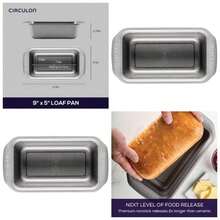 - Molde antiadherente para horno 22, 8x 12, Gris, 9 Inchx 5 Inch, 1 - gris - Ver 1