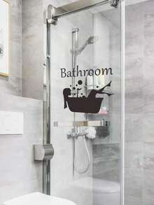 Girl Print Wall Sticker, Self-Adhesive Wall Decal,Stickers,Wall Decal, Vinyl Decal Home Decorations,Spring Decoration Items Refresh Your Home,Rama Decoration Stickers Gifts Birthday Graduation - màu đen - Xem 4