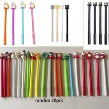 10pcs/20pcs Christmas Series Neutral Pens, Christmas Event Sharing Pens, Christmas Small Gifts, Student Prize Gifts, Practical Christmas Gifts