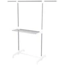 .co.jp 限定 洗濯物干し 室内物干し 物干しスタンド 折りたたみ 幅72~144cm 奥行50cm 高さ92~162cm 組み立て簡単 ステンレス キャスター付き 移動便利 たくさん干せる 室内物干し 物干しラック コンパクト 省スペース ベランダ 物干し台 アイクラシ Ikurashi - 写真の通り - チェックする 2