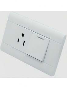 DTI Toma + Interruptor Policarbonato Blanco - Multicolor - Ver 1