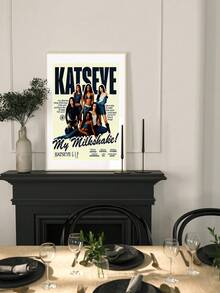 1幅无框《猫眼》动漫墙画 - 充满活力的女性角色帆布海报，完美适用于现代家居和办公室装饰，是送给粉丝的绝佳礼物 - 彩色 - 查看 5