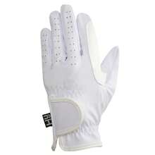 Hy Adults Synthetic Leather Riding Gloves (White) - 100% Synthetic - (BZ695) - White - View 1