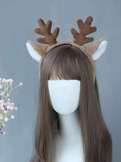 1pc/Set Cute & Elegant Deer Antler & Reindeer Ear Headband, Christmas Snowflake Reindeer Headband, Adorable Deer Horn Headband, Best Choice For Christmas And Gifts, Autumn, Hair, Hair Accessories, Women Accessories, Travel, Hair Decor, Women Accessories, Hair Accessories, Women Hair Accessories, Hair Tools, Hair Decorations, Party Hair Accessories ,Beauty ,Hair Band ,Diadema ,Hair Hoop