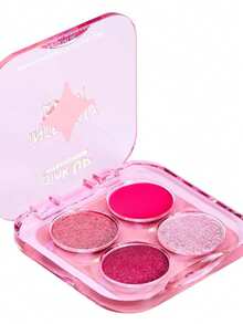 Cuarteto de sombras para ojos de alta pigmentacion Pink up paleta cuarteto Pink up alta pigmentacion formulacion resistente textura suave facil aplicacion tonos versatiles para looks naturales y nocturnos profesional acabado impecable empaque compacto y perfecto para viajes y retoques - BLOSSOM - Ver 2