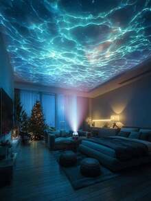 1pc Northern Lights LED Projector Night Light, USB Powered Multi Colour Northern Lights Light Projector With Remote Control, Adjustable Brightness, Bedroom Decoration LED Lights For Party, Bedroom Ambience Decoration, Perfect Gift Choice