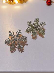 2 Peças Presilha de Cabelo com Estrela de Pérola Falsa e Strass, Decoração Fofa e Delicada de Floco de Neve, Presilhas de Garra, Grampos de Cabelo, Acessórios Escolares, Acessórios de Cabelo de Pérola, Acessórios de Cabeça, Grampo de Cabelo - Multicolorido - Visão 9