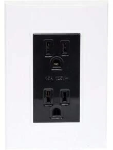 iGOTO PB105/2-B Contacto duplex aterrizados con Placa - Blanco - Ver 13