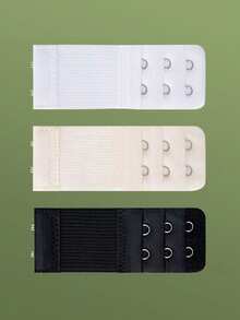 Juego de 3 extensores de tirantes de sujetador con 2 ganchos, tirantes de sujetador ajustables y cómodos, aspecto sin sujetador, accesorios de lencería y ropa interior para mujeres, extensores de sujetador suaves y ajustables, color blanco y beige - Diseño cómodo de 2 ganchos, soporte mejorado, tela de poliéster transpirable, perfecto para uso casual o viajes, accesorios cómodos para sujetador, extensores elásticos ajustables para sujetador para mujeres, accesorios de lencería suaves