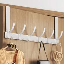 1pc Over The Door Hanger With Hook, Easy To Install, No Need To Punch Holes Hanging Metal Over The Door Hanger, For Hats, Keys, Home Space Saving Storage, For Entrance, Bathroom, Bedroom, Home, Dormitory - Multicolor - View 4