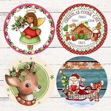 4pcs/8pcs Christmas Themed Coasters, Christmas Pattern Absorbent Pads For Coffee, Drinks, Kitchen, Table, Room, Bar Decor, Holiday Gifts