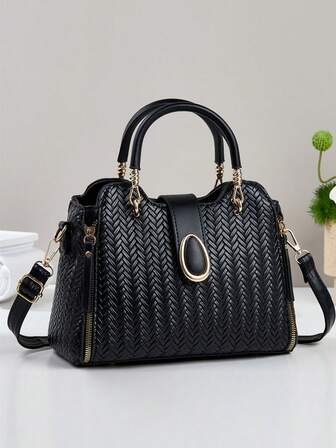 Nuevo bolso de mano de mujer de moda con patchwork, versátil, casual, elegante, de alta gama, duradero y de gran capacidad para el hombro/cruzado