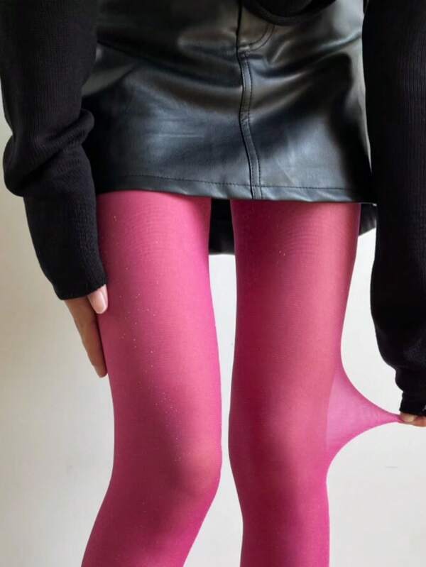 1 Pair Women's Shimmery Navy Blue Pantyhose, Suitable For Single's Party, Evening Date, Wedding, All Seasons