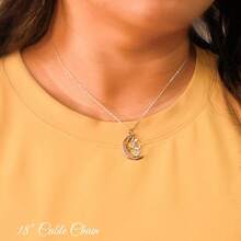 Bronze Crescent Moon Necklace: Sterling Silver Bats, Halloween Jewelry