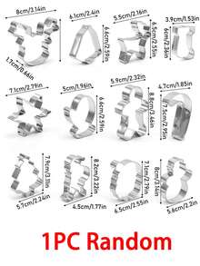 12/6/1pc Christmas Series Baking Tool Set, Christmas Cookie Cutting Molds, Diy Cake Baking Tools, Reindeer, Bells, Christmas Socks, Snowflakes, Gloves, Gingerbread Man, Candy Cane, Christmas Tree, Santa Claus, Snowman Shaped Cookie Cutting Molds, Fun Christmas Party Supplies, Festival And Party Supplies